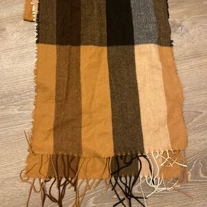 Brown Colorblock Scarf